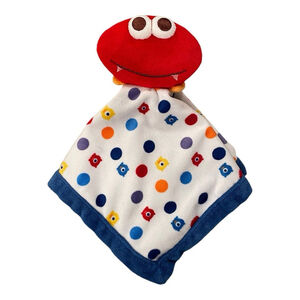 Graco Monsters Lovey Security Blanket Plush Alien Dots Red Blue Primary Colors